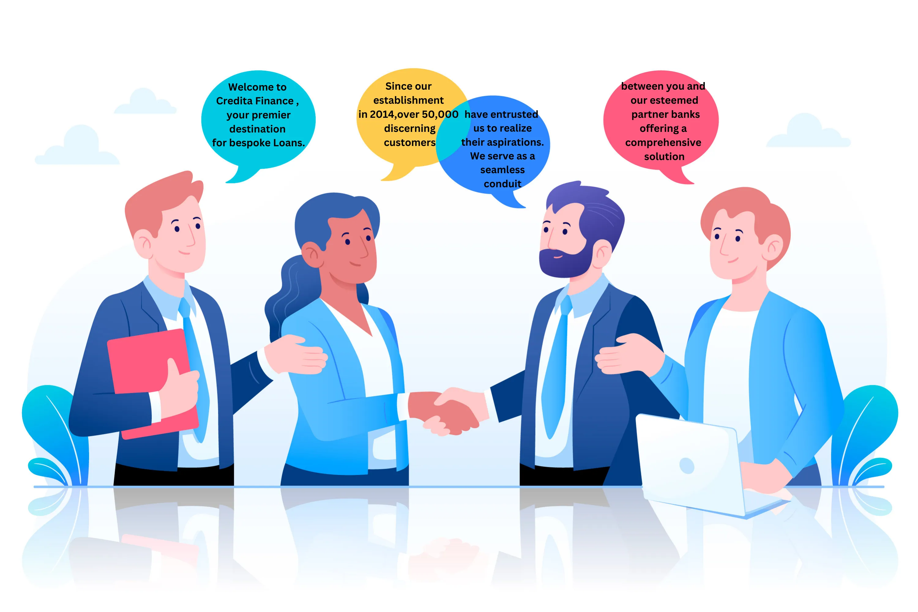 Welcome to Credita Finance's About Us page, highlighting our capabilities, strengths, and the supportive environment we offer for your financial journey.